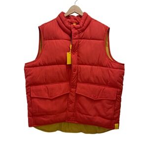 GOOD COUNSEL Kidd Puffer Vest Tart Red Mens Sz XL Full Snap Insulated Outerwear
